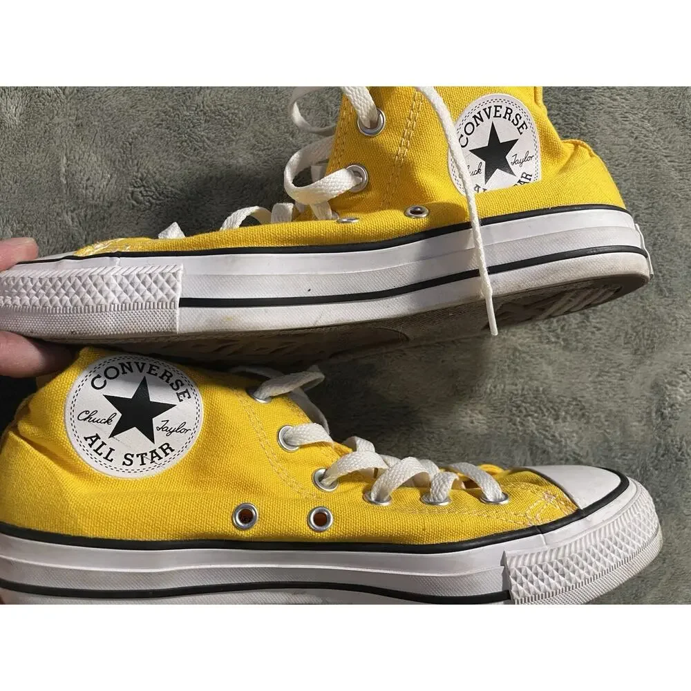 RARE Converse Chuck Taylor All Star Smiley High Top Yellow M6 W8 167070F